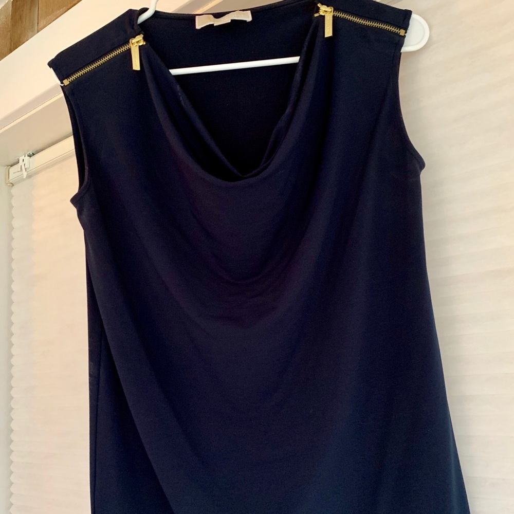 Michael Kors Navy Blue Sleeveless Top